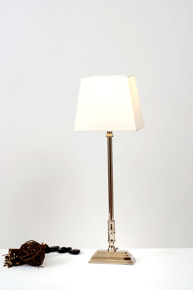 Tischleuchte 1-flg. New York Tower Silber glänzend